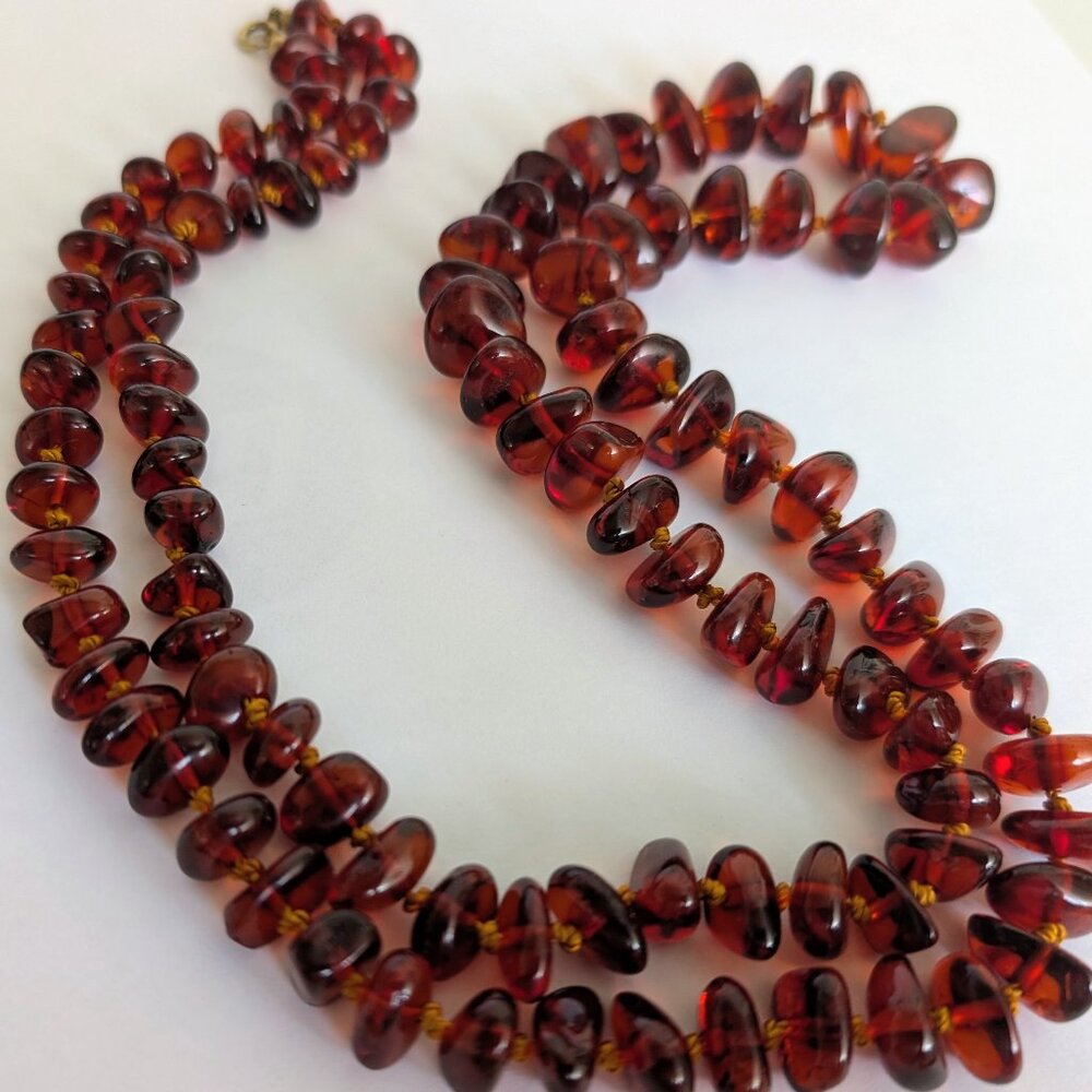 Chunky Baltic Cognac Amber Necklace